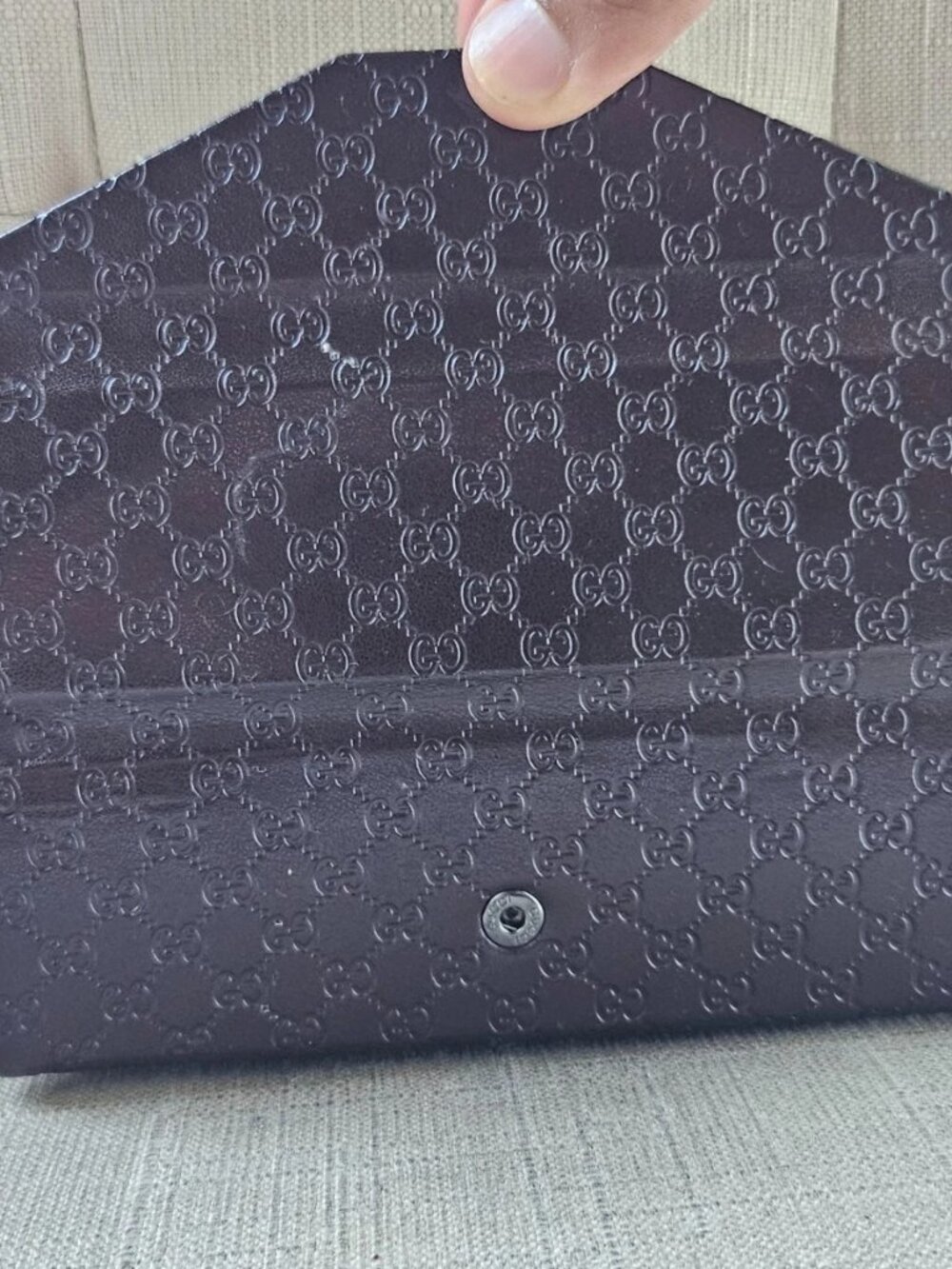 Authentic Gucci Eyeglasses Case Brown Leather Trifold Case for Glasses Case only - Picture 10 of 12